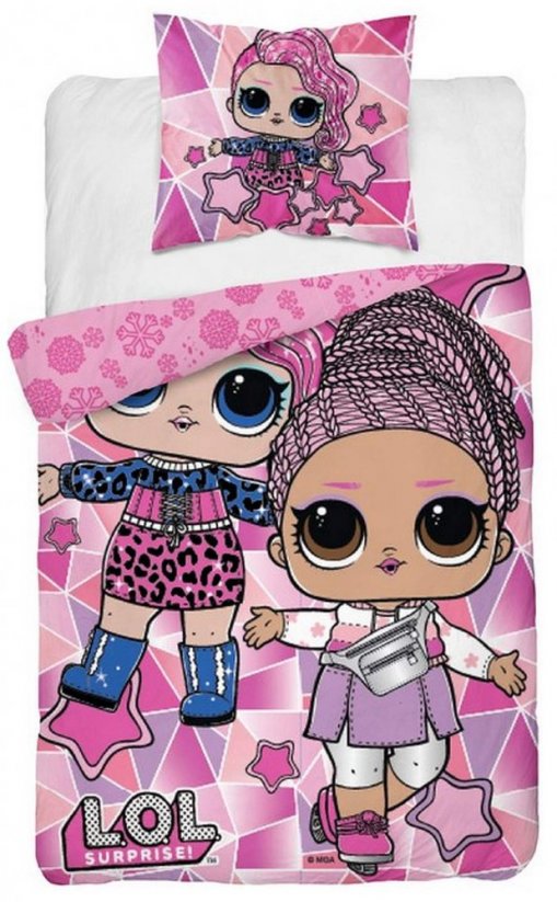 Ružové detské posteľné obliečky pre dievčatá LOL SURPRISE