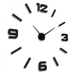 Holzwanduhr in schwarz 130cm
