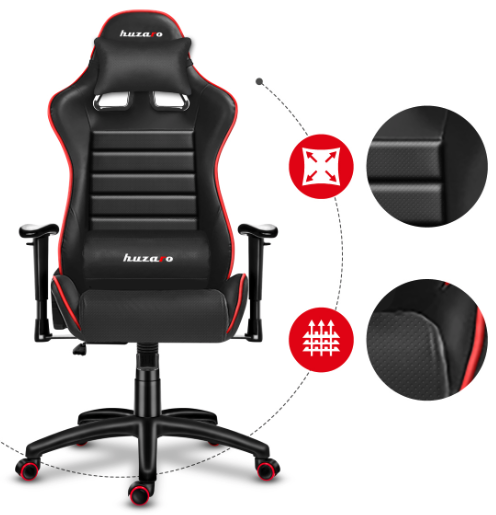 Profesionální herní křeslo FORCE 6.0 s červenými detaily