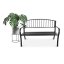 Vrtna aluminijasta klop z naslonom 125 x 53 x 82 cm