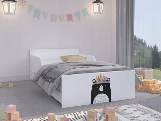 Letto per bambini di alta qualità con orso 160 x 80 cm