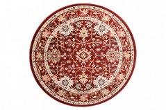 Roter runder Teppich im Vintage-Stil