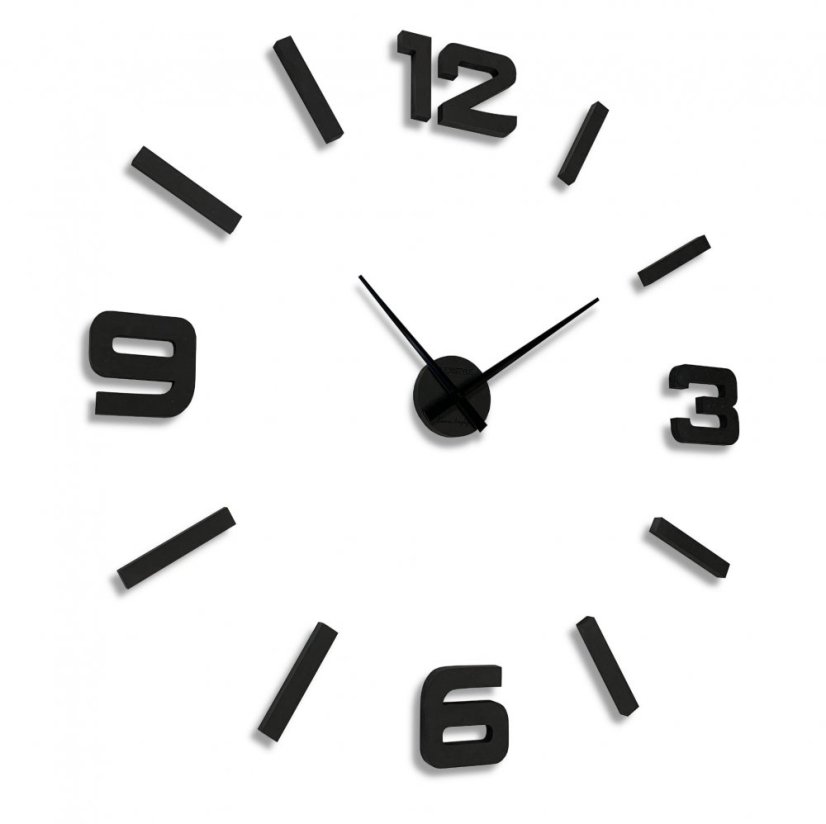 Holzwanduhr in schwarz 130cm