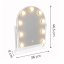 Stolní kosmetické zrcátko Hollywood s 9 LED žárovkami a dotykovým ovládáním – 30 x 40 cm