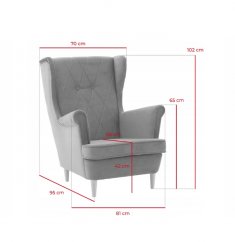 Beigefarbener Sessel im skandinavischen Stil