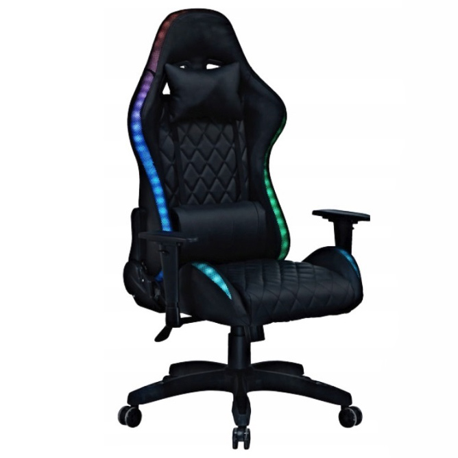 Stylischer ergonomischer Gaming-Stuhl mit LED-Beleuchtung