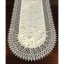 Față de masă ovală bej de lux cu broderie delicată și dantelă
