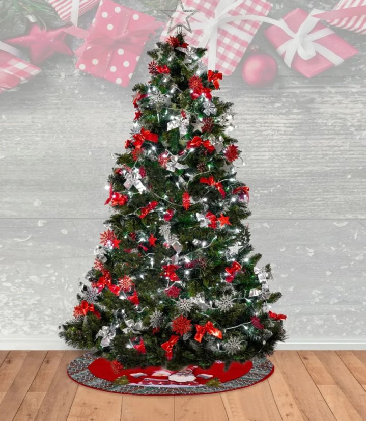 3D-s mintázatú karácsonyfa alátét – 80 cm
