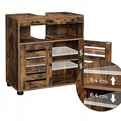 Kúpeľňová skrinka pod umývadlo – rustikálny štýl