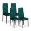 Set de 4 scaune elegante din catifea verde Set de 4 scaune elegante din catifea verde