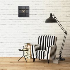 Uhr aus Holz HARMONY 30 cm - schwarz