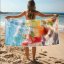 Trópusi italos strandtörölköző – színes, gyorsan száradó törölköző - Méret: Szélesség: 70 cm | Hossz: 140 cm