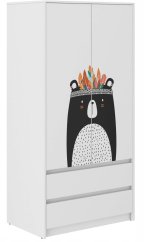 Armadio per bambini con un bellissimo orso 180x55x90 cm