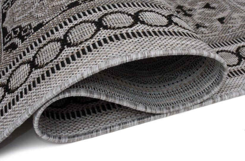 Moderný vzorovaný koberec v sivej farbe Melissa