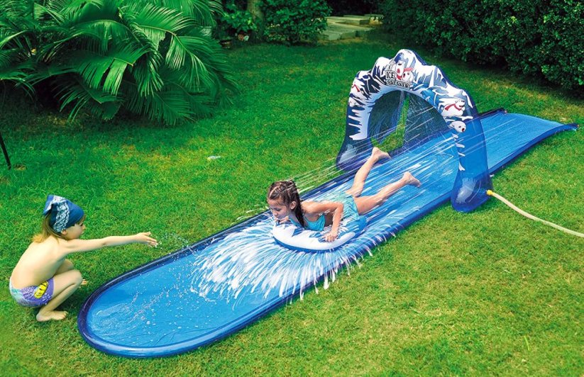 Tobogan de apă pentru copii ICE BREAKER 500 x 95 cm cu fântână