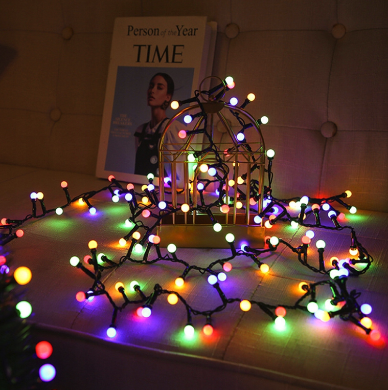 Farebné vianočné osvetlenie na stromček 100 LED - 10 m - 8 režimov