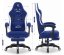 Kényelmes játék- és irodai szék HC-1015 lábtartóval - kék színű