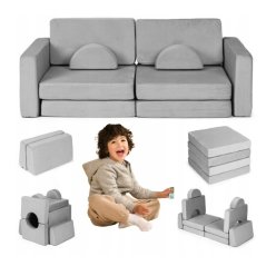 Großes modulares Kindersofa - grau