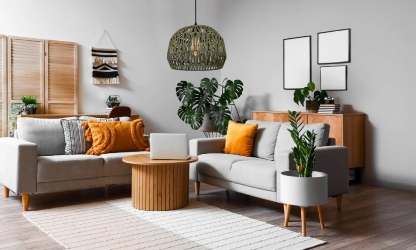 Závesné svietidlo z jutového lana