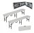 Set di due panche pieghevoli per il catering 180 cm