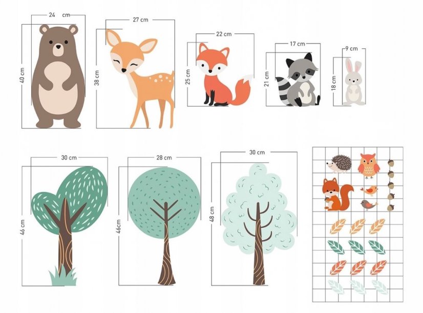 Dekoratív falragaszok 3M állatokkal