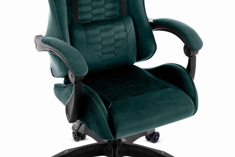 Herné kreslo HC-1000 Green - zamatová látka