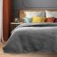 Világosszürke egyszínű steppelt ágytakaró