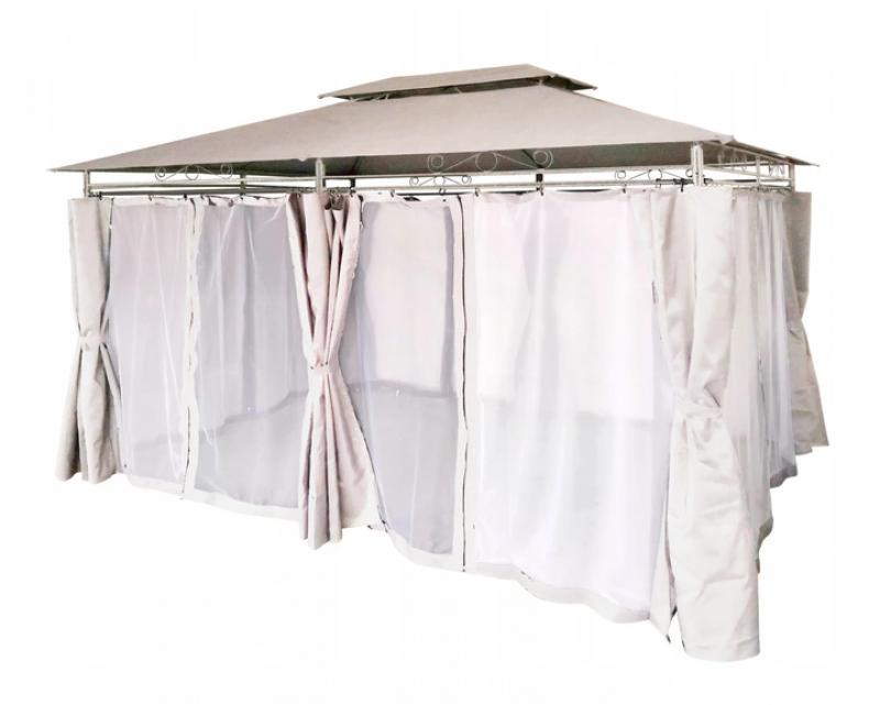 Stabilný záhradný pavilón 3 x 4 m s moskytierou