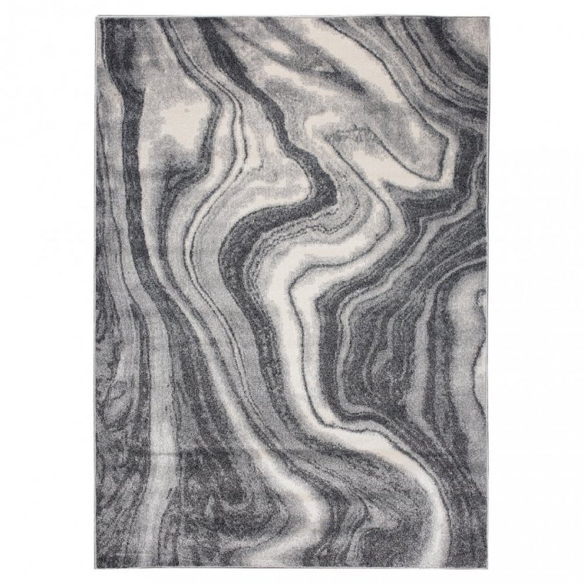 Tmavě šedý designový koberec s abstraktním vzorem - Rozměr koberce: Šířka: 60 cm | Délka: 100 cm