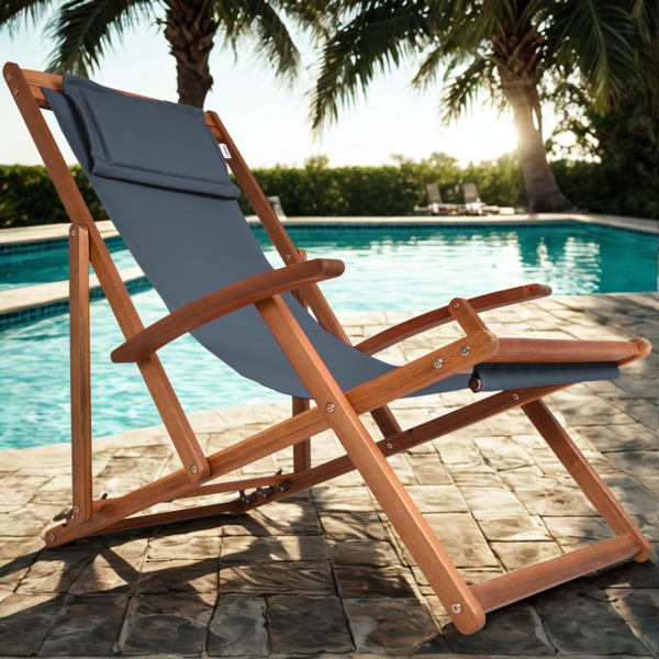 Sklopiva podesiva vrtna ležaljka od akacijevog drva