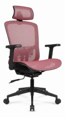 Sedia ergonomica da ufficio HC-1045 con schienale in rete - rosa