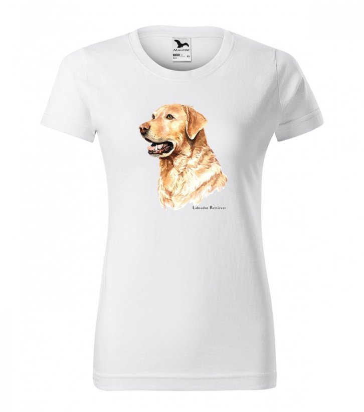 Tricou cu mânecă scurtă pentru femei cu imprimeu cu golden retriever