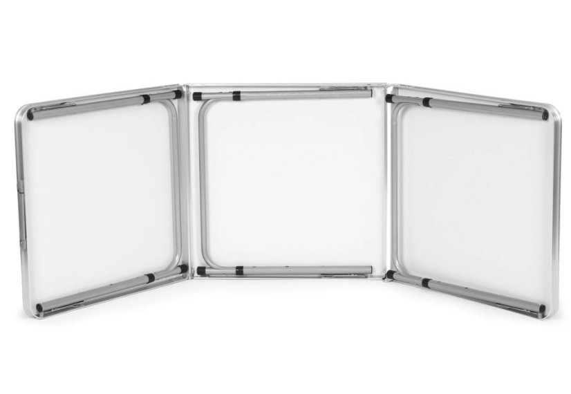 Masă de catering pliabilă 180 x 60 cm cu imitație de lemn în 3 părți