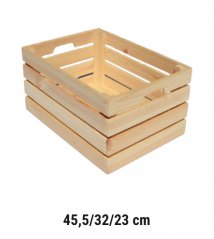 Fából készült láda 45,5 x 32 x 23 cm