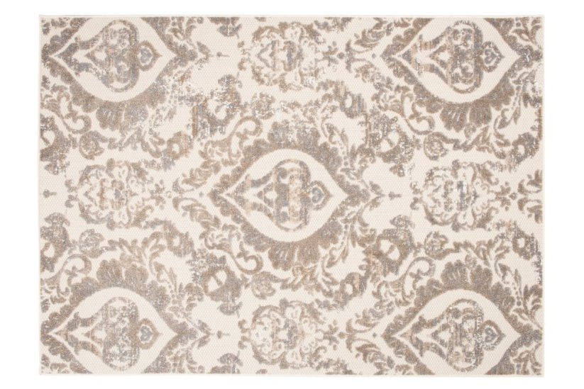 Terasový béžový koberec s ornamentem