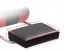 Pohodlné herní křeslo s masážním polštářem černo červené barvy