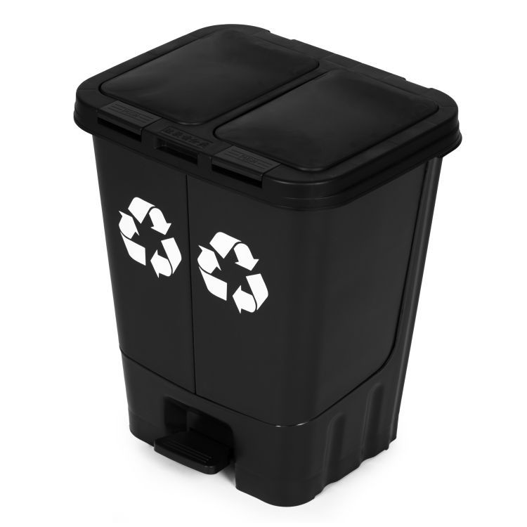 Hulladékválogató tartály 40 l - fekete