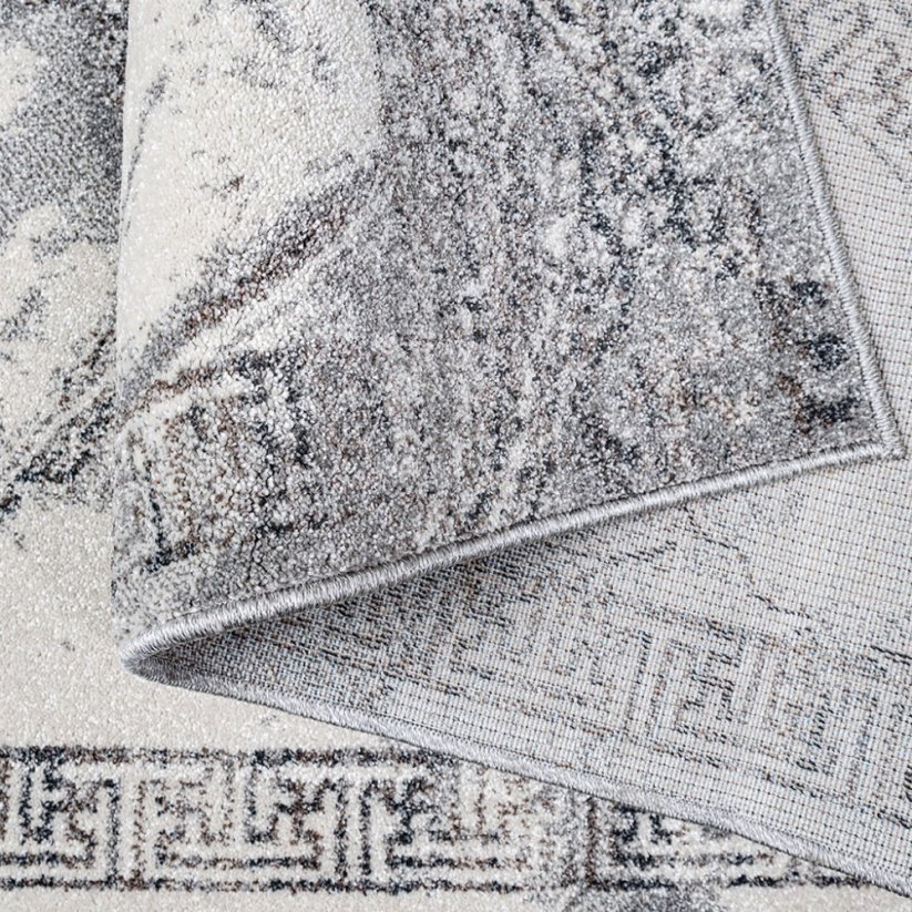 Grauer Teppich mit Mandala - Die Größe des Teppichs: Breite: 240 cm | Länge: 330 cm