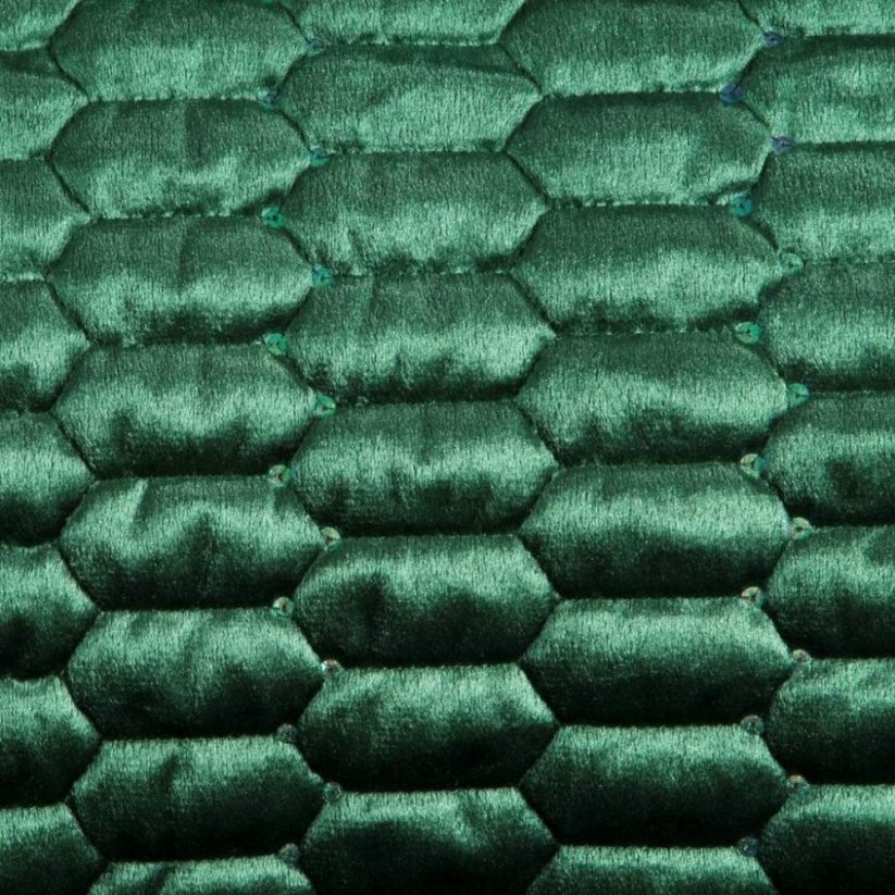 Eredeti zöld ágytakaró modern varrás mintával