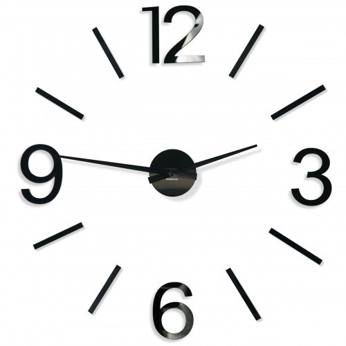Dekorative Wanduhr in schwarzer Farbe