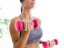 Fitness súlyzókészlet 2x 1 kg rózsaszínben