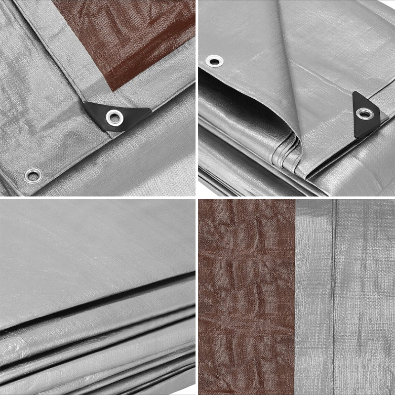 Prelată rezistentă la îngheţ, maro-argintie