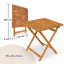 Klappbarer Gartentisch aus massivem Akazienholz - 70 x 70 cm