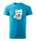 Tricou bărbătesc din bumbac de calitate cu imprimeu cu terrier westhighland terrier
