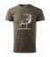 T-shirt a maniche corte da uomo in cotone da caccia con stampa