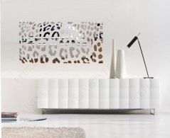 Rechteckiger dekorativer Spiegel mit Leopardenmotiv
