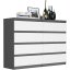 Comodă modernă cu 8 sertare R-140-S8 - diferite variante de culoare - Culoare: antracit