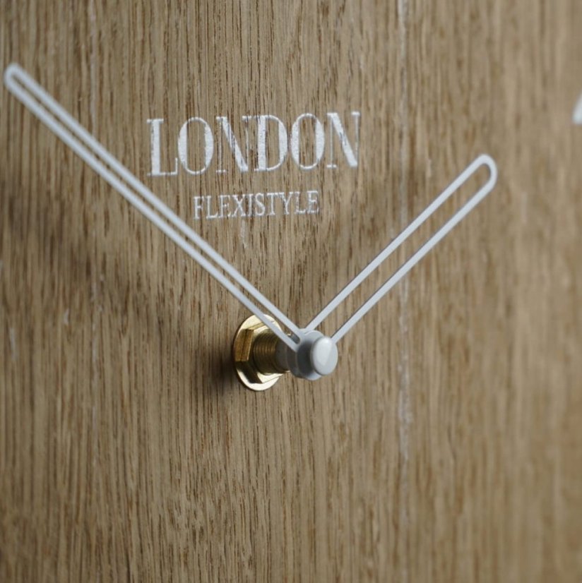 Dekorative Uhr im Retro-Stil LONDYN RETRO WOOD 30cm