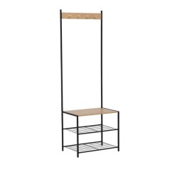 Szabadon álló ruhafogas kampókkal és polcokkal - 60 x 40 x 175 cm