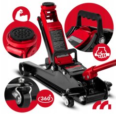 Hydraulický nízkoprofilový pojízdný zvedák 2,5 t MalTec MasterJack2500 – 85–385 mm